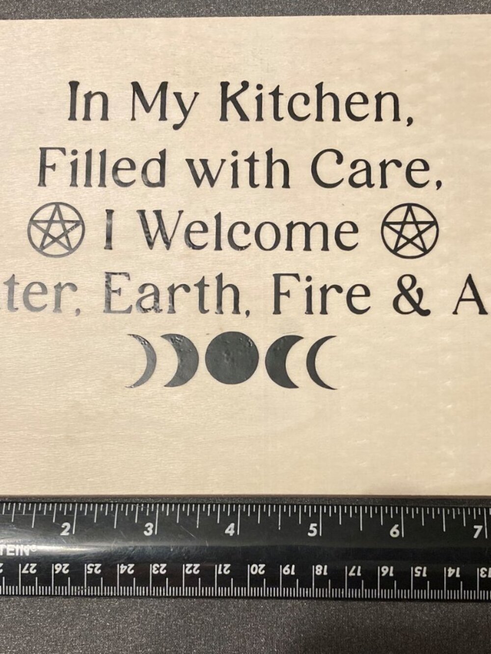 Handcrafted Elemental Kitchen Sign - Picture 2 of 2